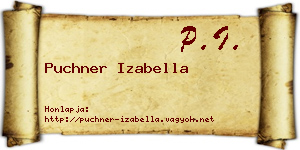 Puchner Izabella névjegykártya